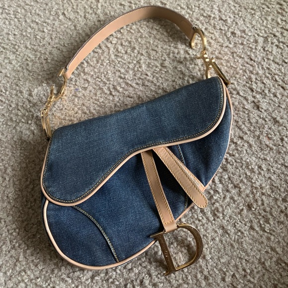 Dior Handbags - CHRISTIAN DIOR
Denim Calfskin Saddle Bag Blue
